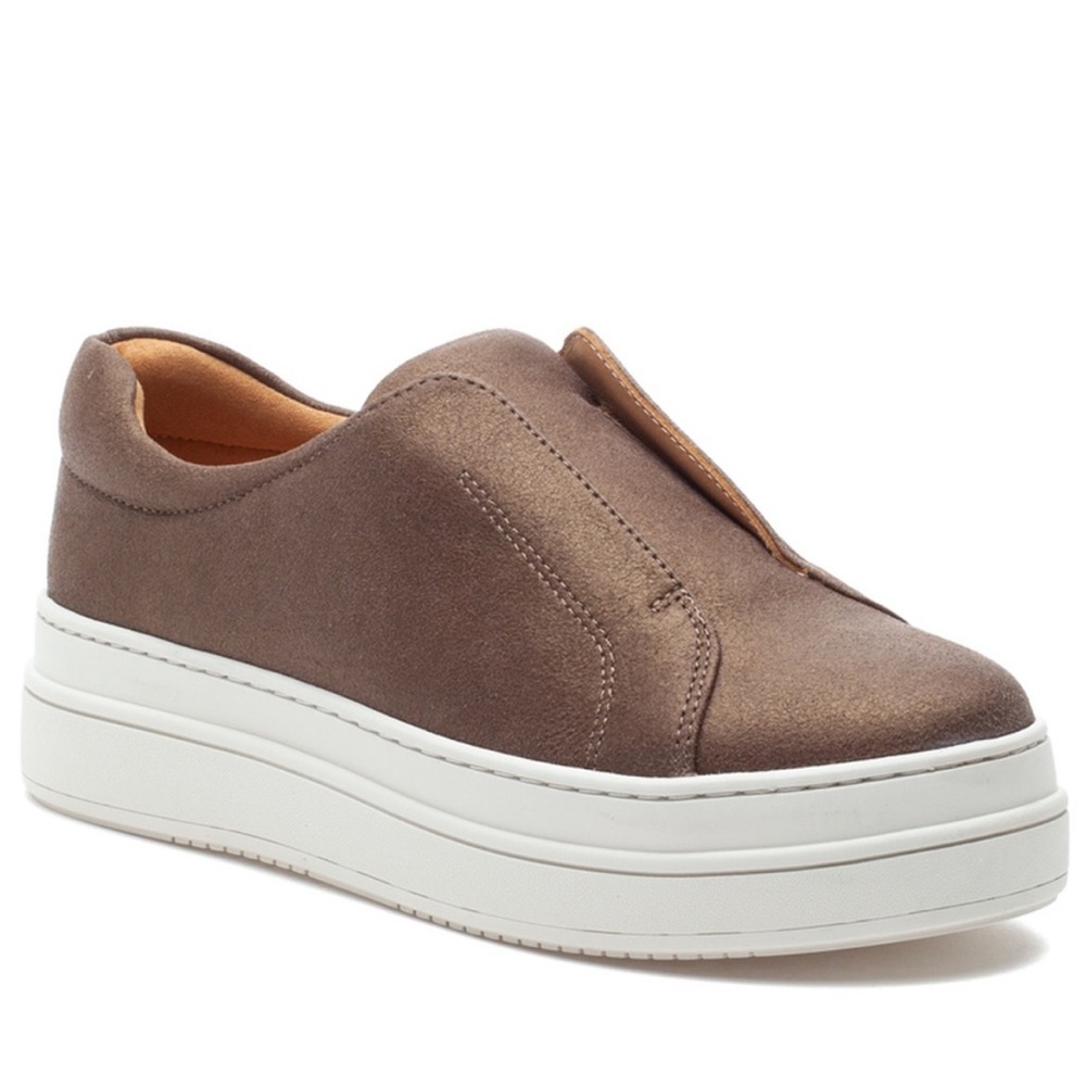 NWT J/SLIDES NOEL Bronze Brush Suede Sneaker - Picture 2 of 15